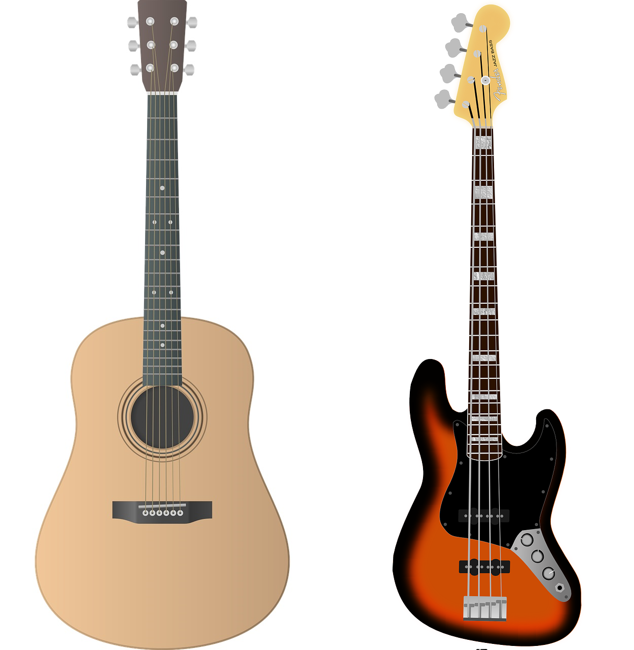 Acoustic VS Bass Guitar Is Bass Easier To Learn Than Guitar GuitarJunky